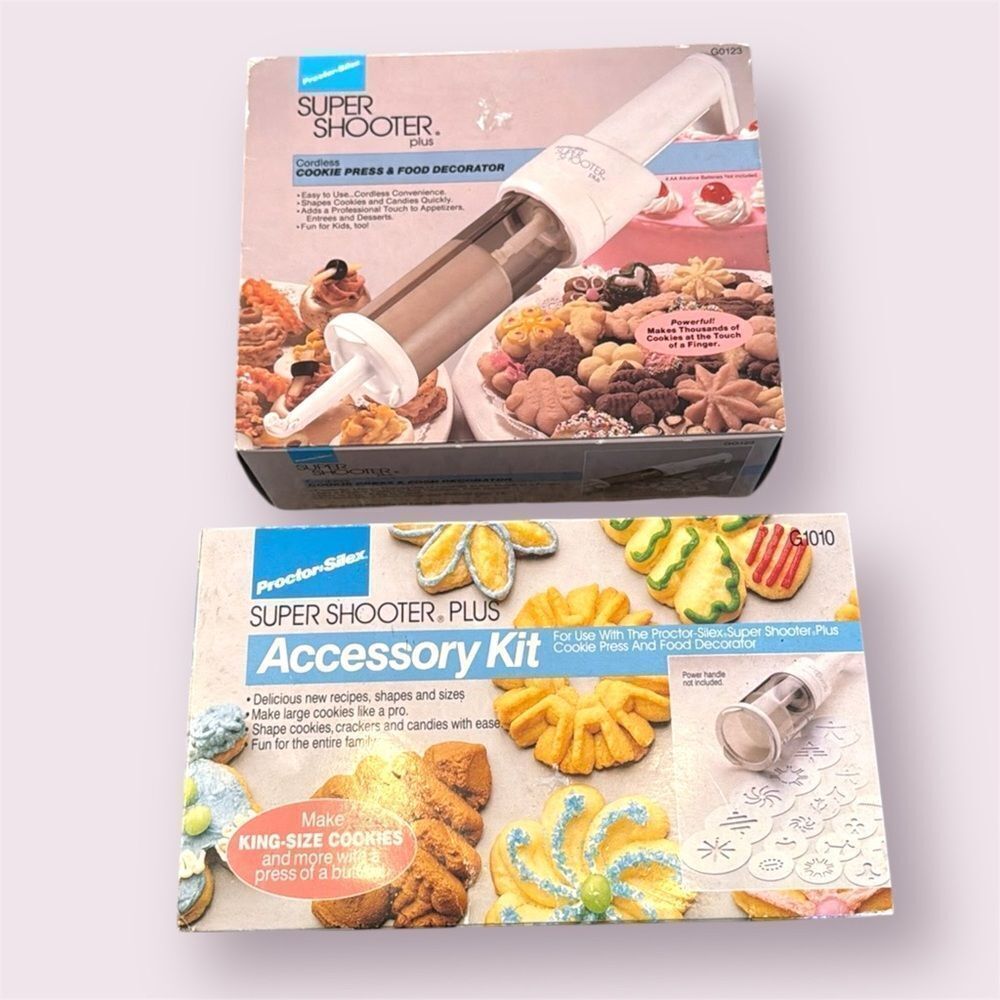PROCTOR SILEX Vintage Super Shooter Plus Cookie Press & Accessory Kit